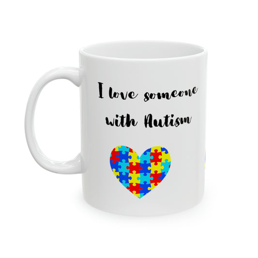 Autism love Ceramic Mug, 11oz