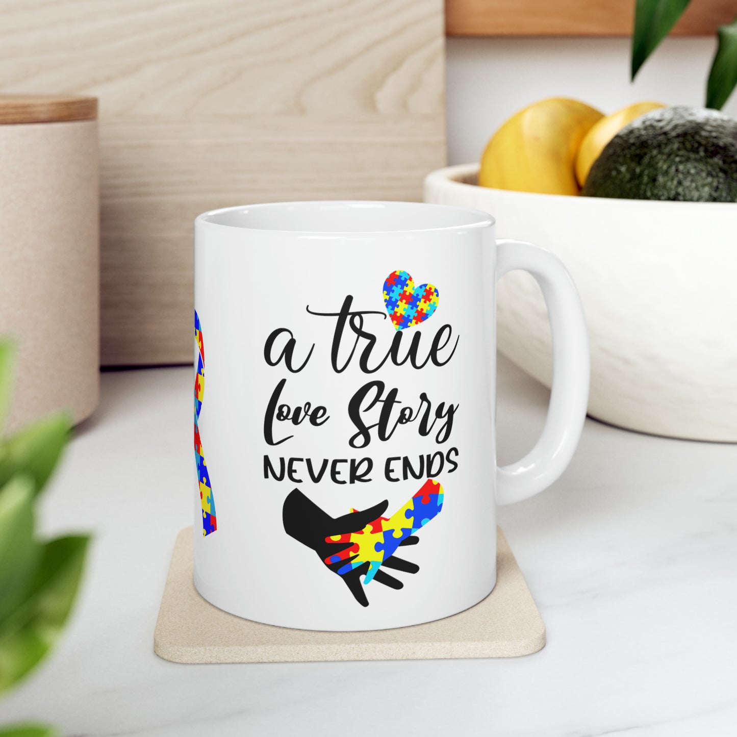 Autism love Ceramic Mug, 11oz