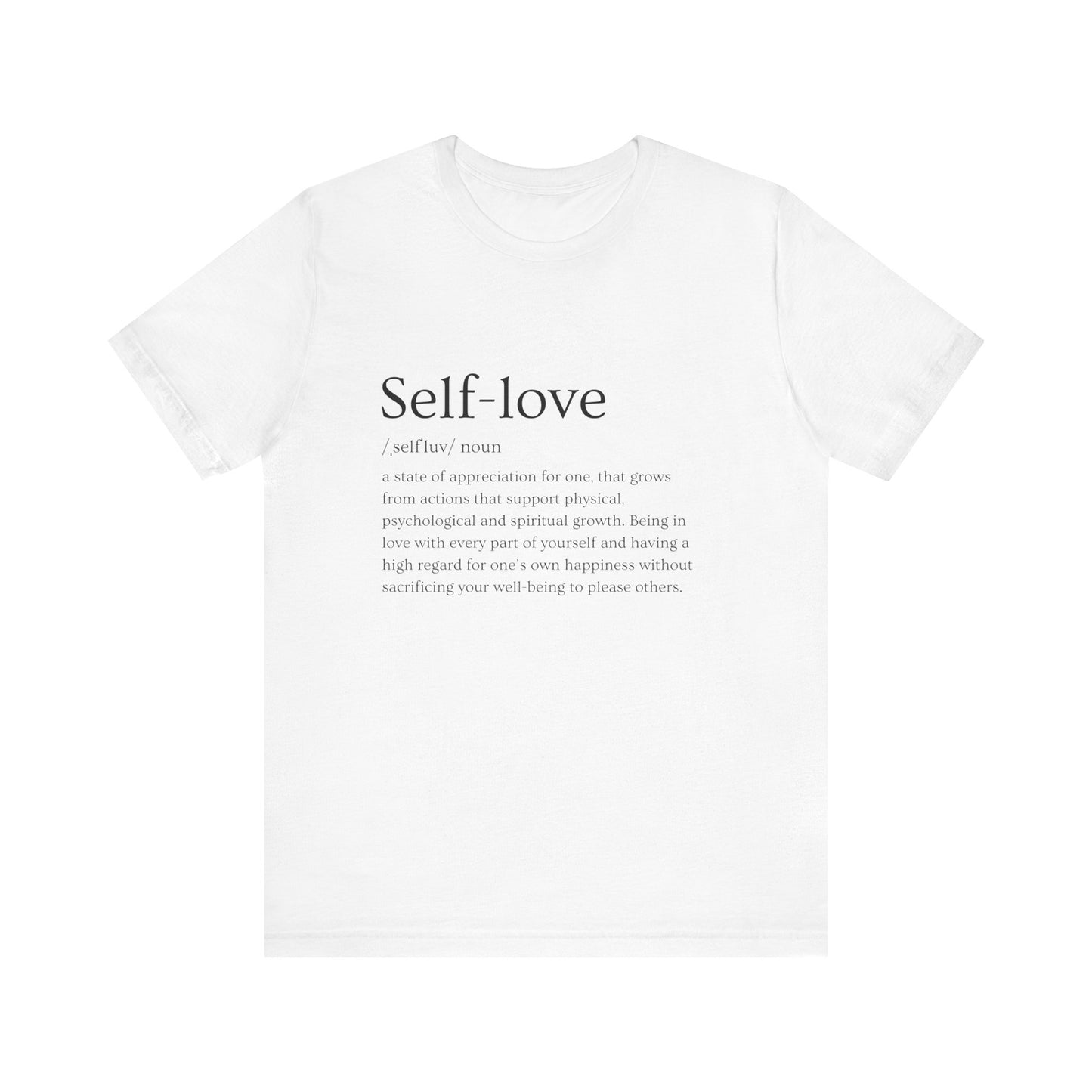 Self love definition short sleeve tee