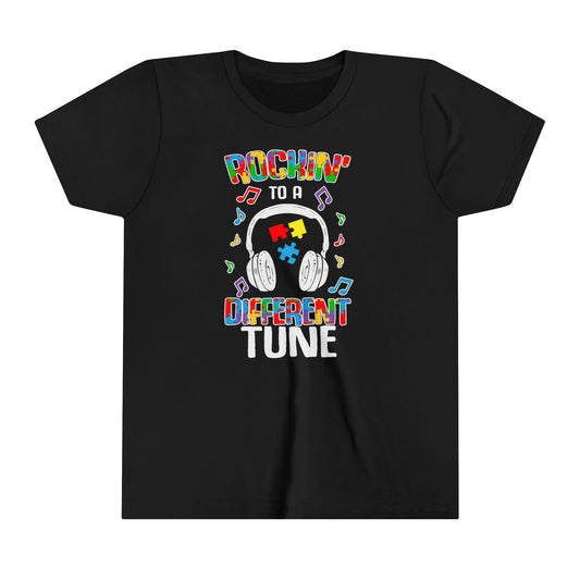 Rockin to a Different Tune Youth Short Sleeve Tee