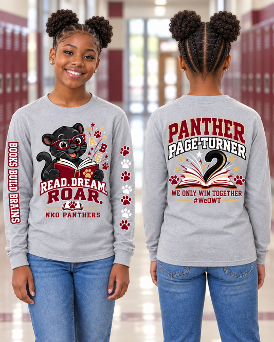 Customized Youth Long sleeve Front, back & sleeve design T-Shirt