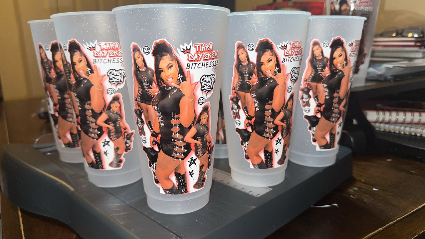 Personalized 24 oz Cups, Straw and lids included